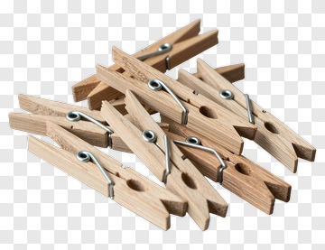 Wooden Clothespins PNG