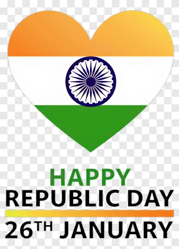 Heart Shaped Indian Flag For Republic Day PNG