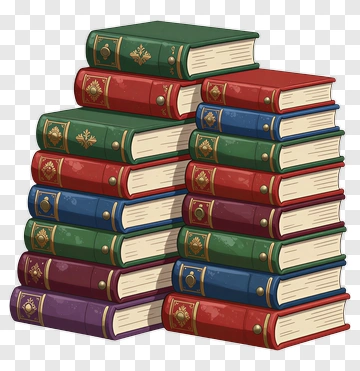 Stack Of Colorful Books PNG