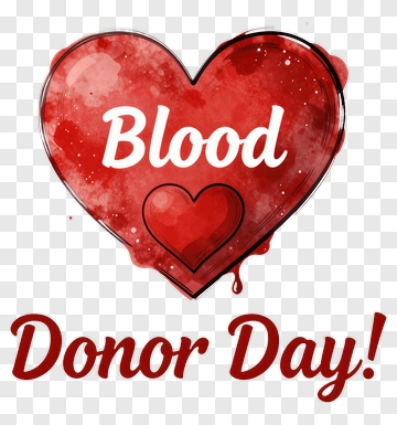 Heart Symbol For Blood Donor Day PNG