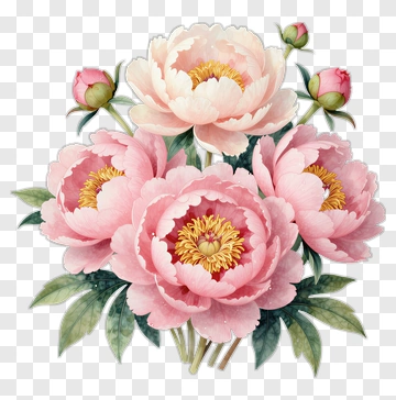 Pink Peony Bouquet PNG