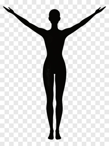 Human Silhouette With Arms Outstretched PNG