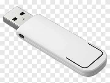 White USB Flash Drive PNG