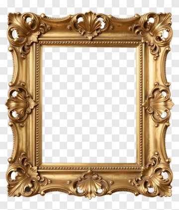 Gold Ornate Picture Frame PNG