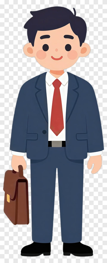 Businessman With Briefcase PNG