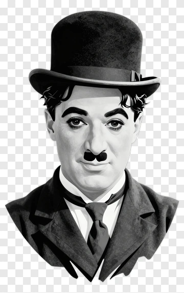 Charlie Chaplin In Classic Portrait PNG
