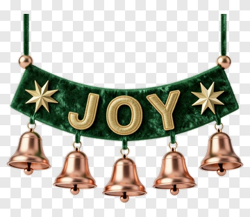 Christmas Joy Bell Ornament PNG