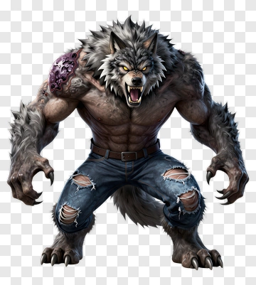 Fierce Werewolf Monster PNG