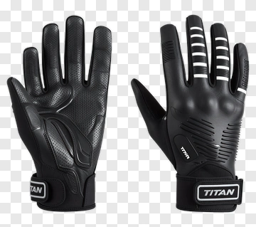 Titan Brand Black Gloves PNG