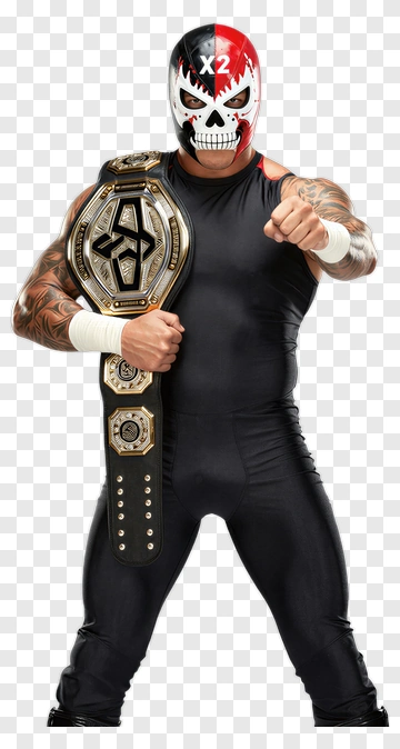 Lucha Libre Wrestler Holding Championship Belt PNG