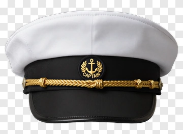 Captain Hat With Anchor Emblem PNG