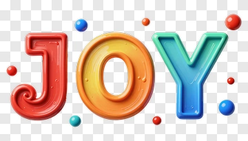 Joy 3D Letter Design PNG