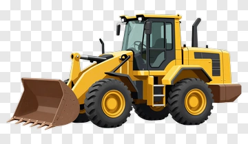 Yellow Front Loader With Bucket PNG