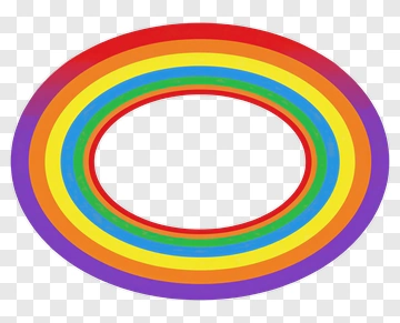 Rainbow Oval Design PNG