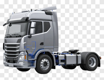 Silver Truck With Blue Line Diagrams PNG