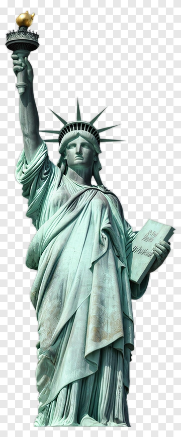Statue Of Liberty Holding Torch And Tablet PNG
