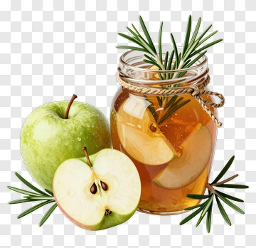 Fresh Apple With Honey And Rosemary PNG