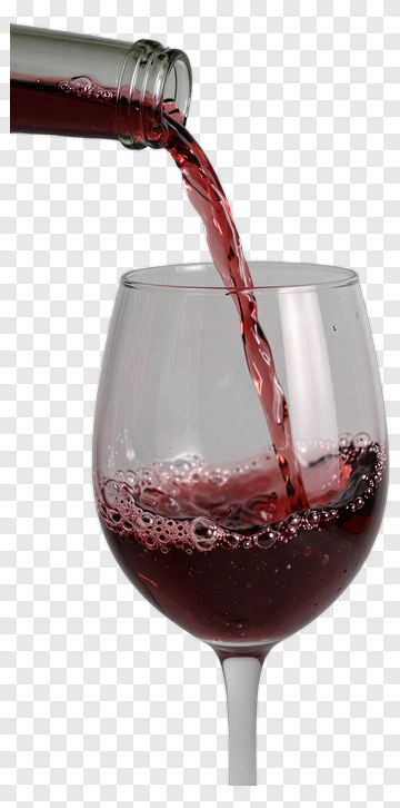 Pouring Red Wine Into A Glass PNG