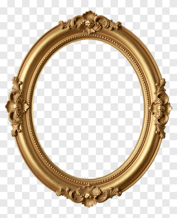 Gold Oval Frame PNG