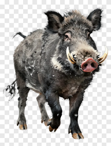 Wild Boar With Tusks PNG