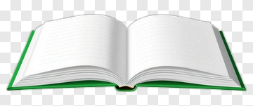 Open Book With Green Cover PNG