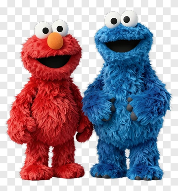 Elmo And Cookie Monster PNG
