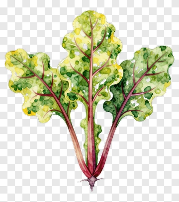 Watercolor Chard PNG