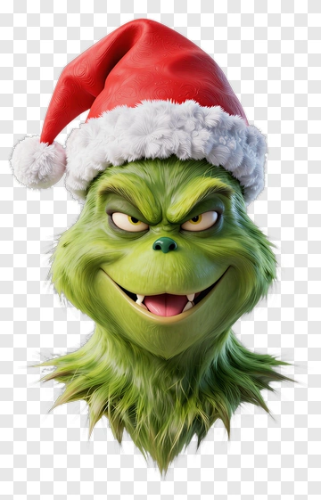 The Grinch In A Santa Hat PNG