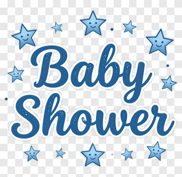 Baby Shower With Blue Stars PNG