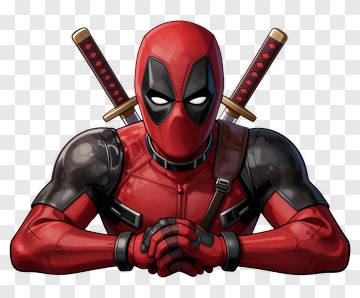 Deadpool With Swords PNG