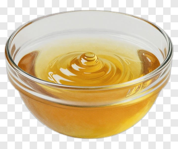 Golden Honey In Glass Bowl PNG