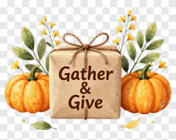 Gather & Give Gift Box With Pumpkins PNG