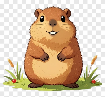 Cute Groundhog In Nature PNG