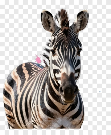 Zebra With Colorful Paint Splatter PNG