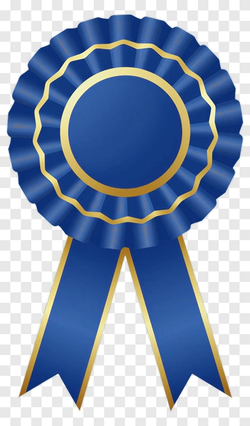 Blue And Gold Award Ribbon PNG