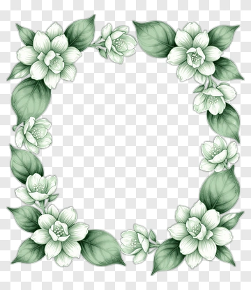 Jasmine Flower Frame Design PNG