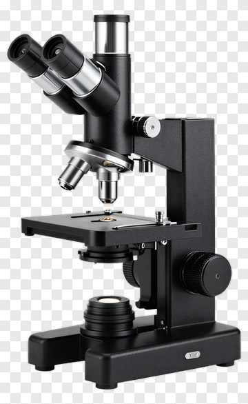 Black Microscope With Dual Eyepieces PNG