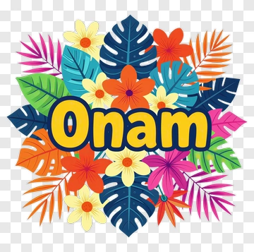 Onam Festival Tropical Design PNG