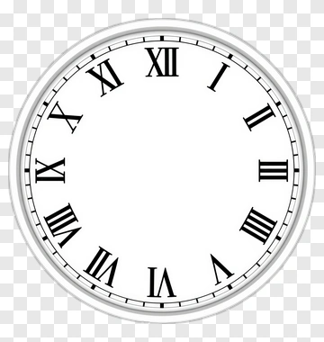 Clock With Roman Numerals PNG