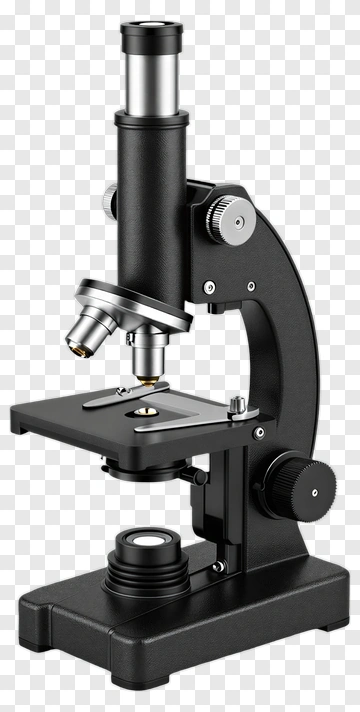 Black And Silver Microscope PNG