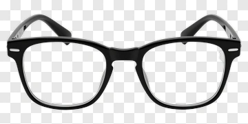 Black Framed Glasses PNG