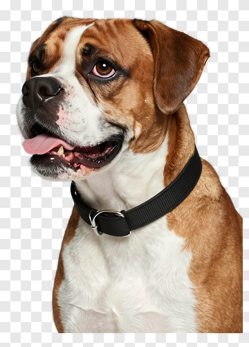 Boxer Dog With Collar PNG