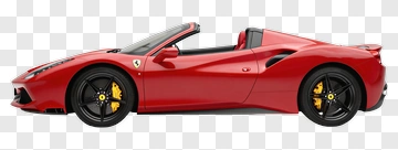 Red Ferrari Convertible Roadster PNG
