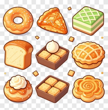 Assorted Sweet Pastries Collection PNG