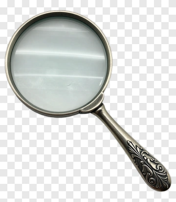 Antique Magnifying Glass With Ornate Handle PNG