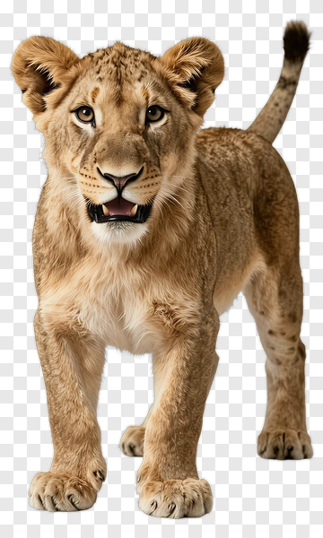 Lion Cub Standing PNG