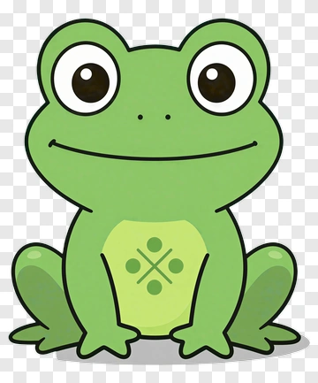 Green Cartoon Frog PNG