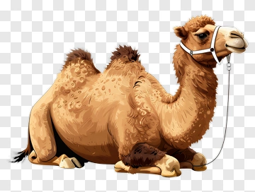 Cartoon Camel With Harness PNG
