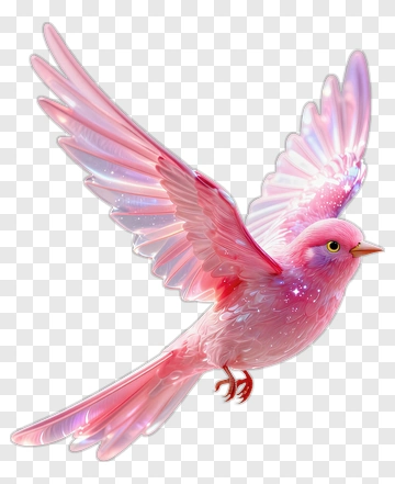 Pink Flying Bird PNG