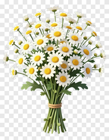 Fresh Daisy Bouquet PNG
